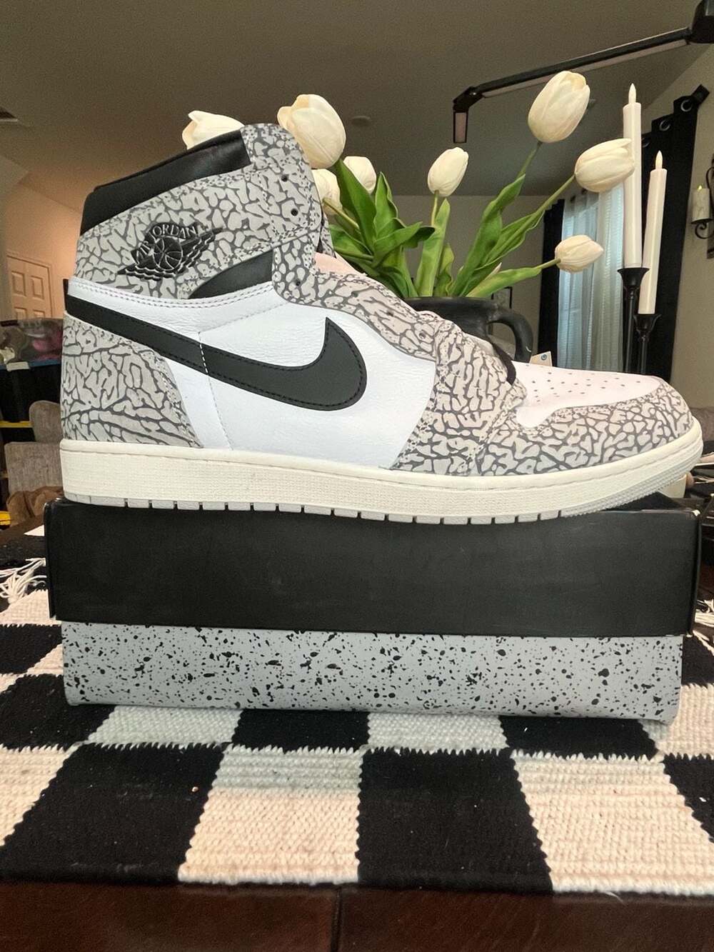 Air Jordan 1 Retro High OG 'White Cement' Tech Grey (DZ5485-052)